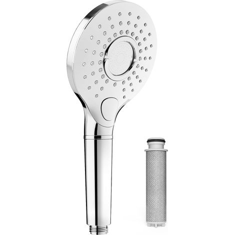 Pommeau de Douche Anti-Calcaire avec Filtre, Haute Pression et Économie d'Eau (Chrome) (1/5)