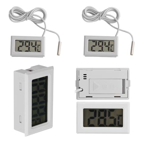 Termómetro Digital LCD Mini con Pantalla LED y Sonda Externa para Nevera Acuario Invernadero (1/4)