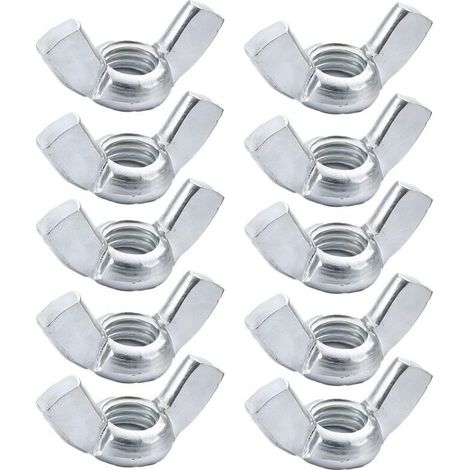 10pcs M10 Stainless Steel Wing Nuts Butterfly Nut for Bolt, Indoor and Outdoor Use