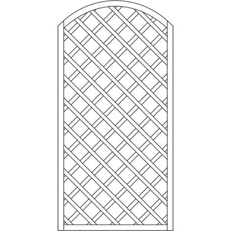Rankzaun (10x10) Leimholzbog. R.45x45mm, B90xH180/160 cm