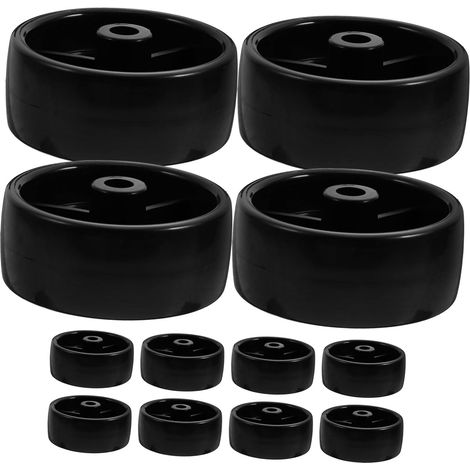 12pcs Roulettes de Rechange Résistantes en Pp pour Tondeuse à Gazon, Roues Solide et Flexibles Adaptées à Divers Meubles et Surfaces Extérieures (1/5)