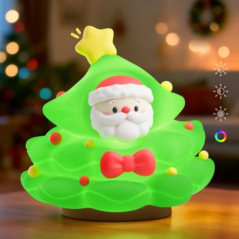 Veilleuse sapin de Noël créative LED à deux lumières, lampe d’ambiance décorative pour chambre enfant, salon et salle à manger (1/5)