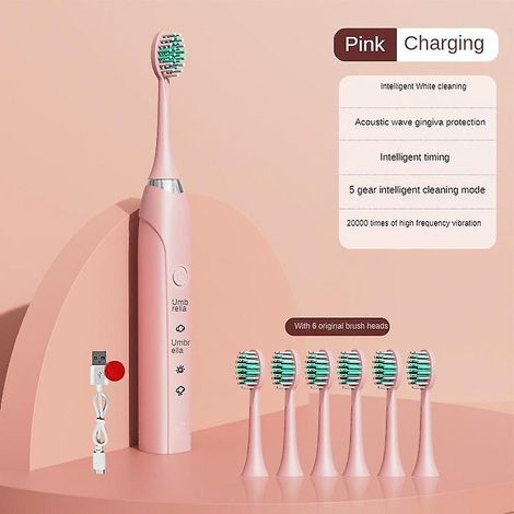 Brosse sonique avec têtes de rechange et blanchiment [jkw] (1/5)