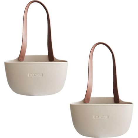 Silikon-Schwammhalter für die Küchenspüle, Sattel-Spülbecken-Organizer für Schwämme, Scheuerschwämme, Seifen, 2er-Set (1/4)