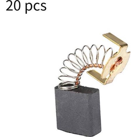 20 Stück Ersatz-Kohlebürsten, Elektromotor-Kohlebürsten 044 für Waschmaschinen (7 17 18 mm) (1/5)
