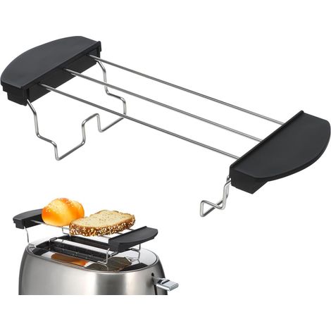 Grille-Pain en Acier Inoxydable avec Protection Anti-BrûLure Accessoire Double pour Cuisine Facile À Nettoyer Compatible pour Toaster Et Grillades Dimensions 26X9.2X9 Cm (1/5)