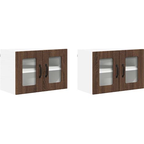 Meubles de Rangement,Armoires murales de cuisine 2 pcs Chêne brun 60 x 31 x 40 cm CFW737587 (1/5)