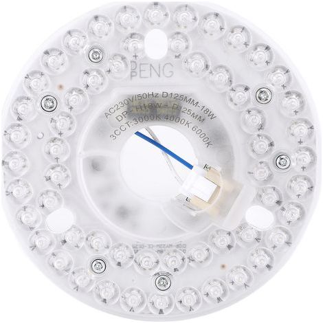 LED-Austauschset für 12,5 cm Deckenventilator – 18 W, 3 Farbtemperaturen (3000 K/4000 K/6000 K), dimmbar, magnetisch (1/5)