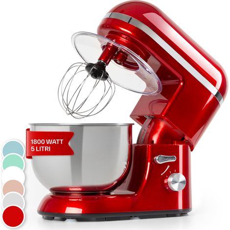 Klarstein Bella Elegance Robot da cucina 1800 W/2,7 CV 5,2 litri acciaio inox senza BPA