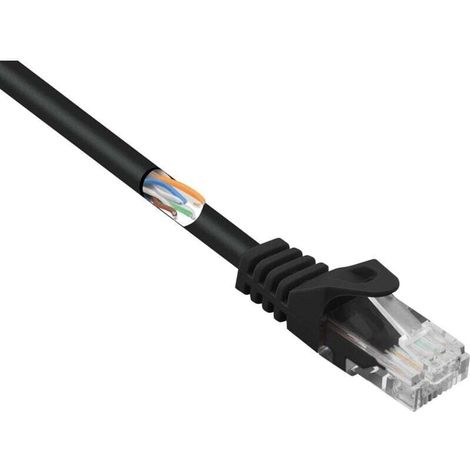 RF-5043852 RJ45 Câble réseau, câble patch CAT 5e U/UTP 0.25 m noir avec cliquet d'encastrement 1 pc(s) S590582 (1/4)