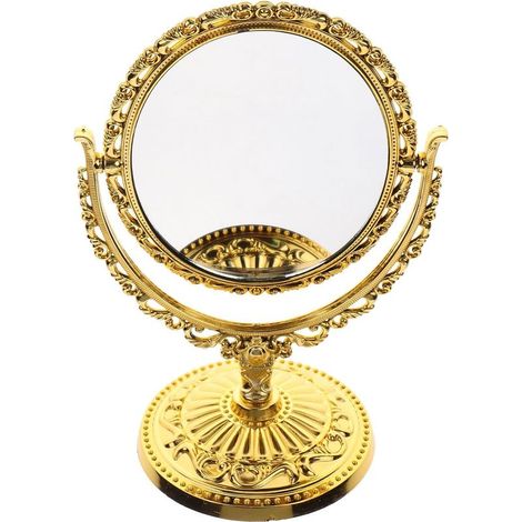 Miroir cosmétique ovale vintage Healeved pour bureau, chambre, petit de maquillage, coiffeuse (1/5)