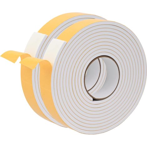vidaXL Cinta de espuma autoadhesiva 2 uds. Blanco 40mm x 5m Espuma CR (1/2)