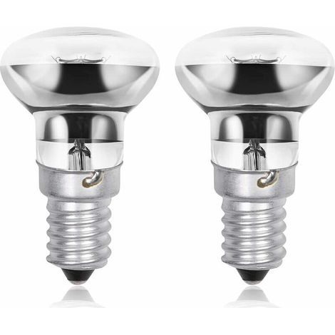 R39 E14 40W Lavalampe, kleine Edison-Schraubfassung, SES-Spotreflektor-Lavalampen, warmweiß 2800K, energiesparende, dimmbare R39-Lampen (2er-Pack)
