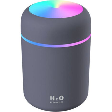 Humidificateur d'Air, Mini Humidificateur Ultrasonique avec 2 Mode Brume Réglable, Arrêt automatique et Veilleuse Colorée, USB Humidificateur Portable pour Auto Maison Bureau Chambre(Bleu)