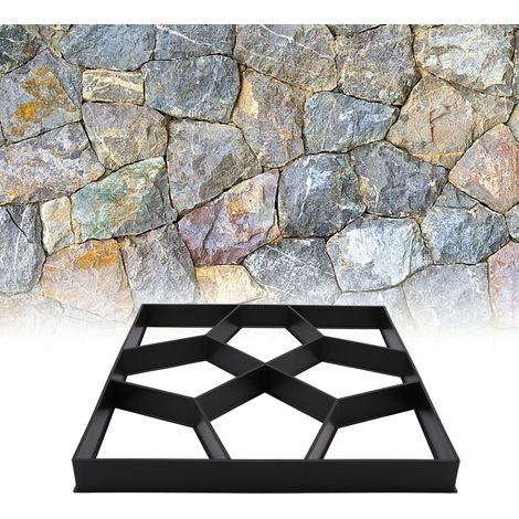 Pochoir Réutilisable pour Parcours Pavé Concrete de Jardin ABS 40cm Créateur de Chemin en Pierre Patio Lawn (1/5)