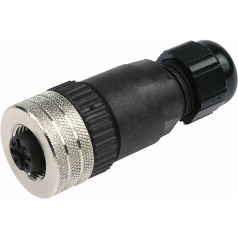 Riegler Gerade Steckdose M12 x 1 mm, 5-polig