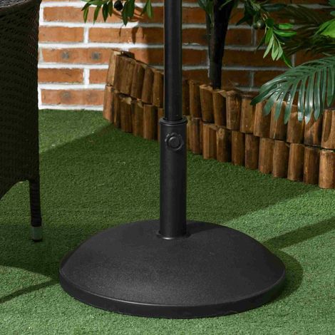 Runder Schirmständer aus Zement, 25 kg, für Sonnenschirme mit Stangen Ø33 mm, Ø38 mm, Ø48 mm