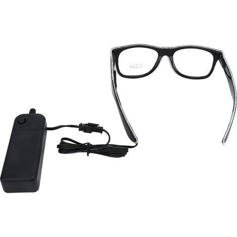 EL-Leuchtbrille mit 3 Leuchtmodi, blinkende LED-Brille für Festivals und Clubs, rotes Licht (1/5)