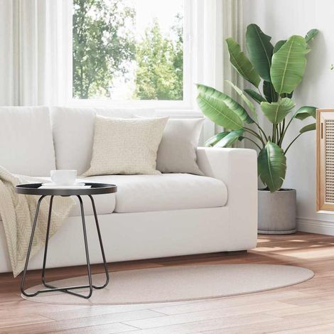 Bereichsteppiche Oval HUARTE Sand 80 x 150 cm 100 %Polyester