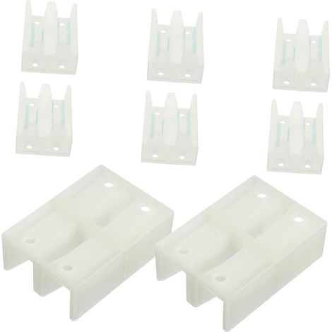 8 pièces guide de sol pour porte en verre, plastique (1/5)