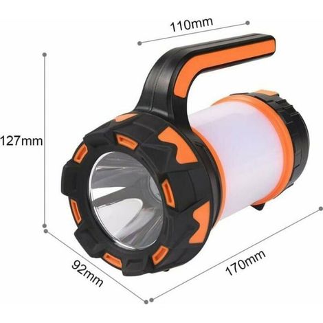 Lanterne LED - 1000 Lm - 360° Éclairage - Batterie Rechargeable 4000 mAh - IPX4 - Pour Camping et Plein Air - 1 Pièce (1/4)