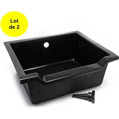 2 Bacs Cascades - Lames D'Eau Pour Décorer Votre Bassin De Jardin 68 cm 75 litres (1/5)