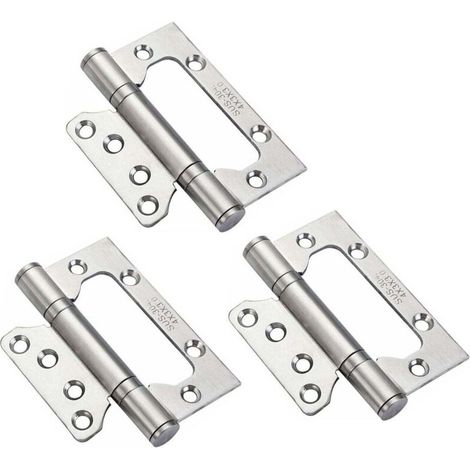 Charnières inox à roulement à billes – Lot de 3 – Résistantes à la corrosion – Pour portes bois, métal et plastique – Installation facile (1/4)