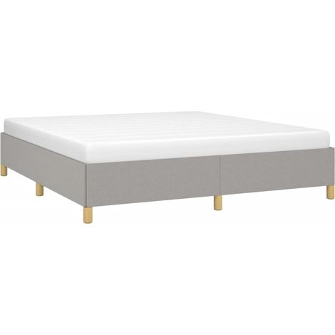 vidaXL Cadre de lit sans matelas gris clair 160x200 cm tissu (1/5)