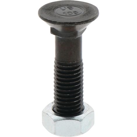 Boulon de charrue avec écrou M14x2 longueur 60 mm 10.9 DIN 608 tête Ø28 mm charrue 1460810