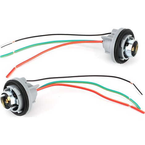 BAY15D/1157 Adaptateur de douille à noyau de fer, connecteur et faisceau de câblage, compatible avec les feux de freinage, les feux de position et les clignotants. (1/5)