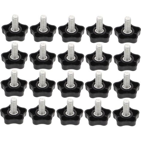Lot de 20 niveleurs de pieds de meuble robustes, réglables, noirs (1/5)