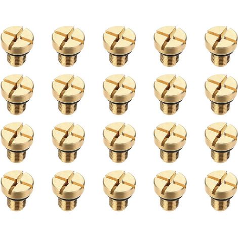 20X 17111712788 Vis de purge du vase d'expansion du liquide de refroidissement du radiateur, type or, compatible avec E36, E39, E46, etc. (1/5)