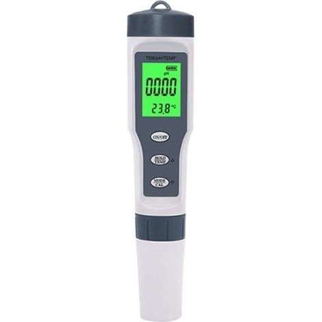 Digitales pH-Meter, 3-in-1-Wasserqualitätstester pH/TDS/Temperatur mit digitalem LCD-Monitor EZ 9901 für Schwimmbäder, Trinkwasser, Aquarien (1/5)