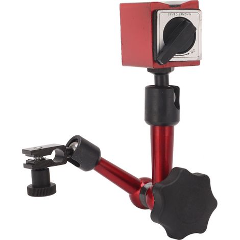 Bâti magnétique universel en fonte pour comparateur, base aimantée puissante réglable, support stable à fixation magnétique (1/5)