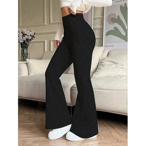PETITE Damen-Sporthose mit ausgestelltem Bein, einfarbig, ideal für Yoga, Laufen und Training. (1/5)
