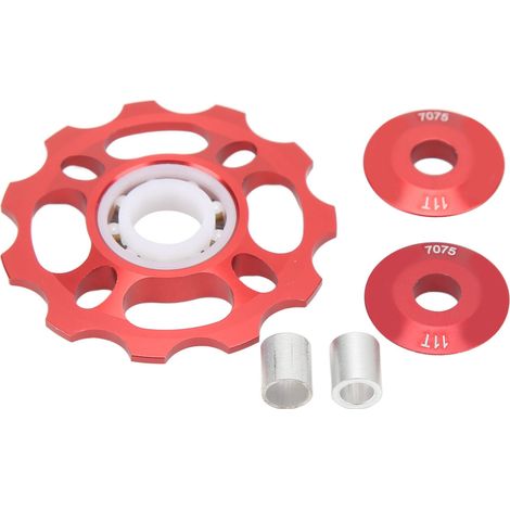Décodeur vélo arrière poulie 11T roulements céramique CNC alliage aluminium guide-chaîne pour dérailleur 8 9 10 11 vitesses rouge (1/5)