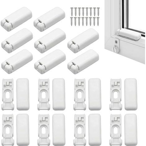 White Polythene Clamping Brackets - Clamps for Pleated Blinds, Accessories for Fixing and Securing All Types of Standard Pleated Blinds (1/5)