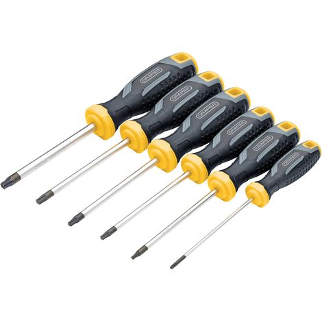 Draper SET 5 - 6-Piece Tamper-Resistant Soft Grip Screwdriver Set with Tamperproof Tips