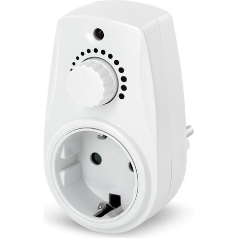 Prise intermédiaire avec variateur rotatif 230 V – pour ampoule LED halogène – à partir de 25 W max. 280 W (1/5)