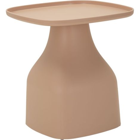 Tavolino da salotto Gea in plastica rosa cipria 48x48x50 cm