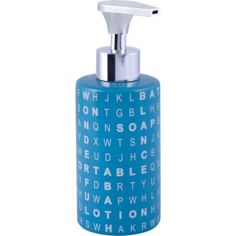 Seifenspender 270 ml AWD INTERIOR Enzo 1284 blaue Buchstaben Keramik (1/2)