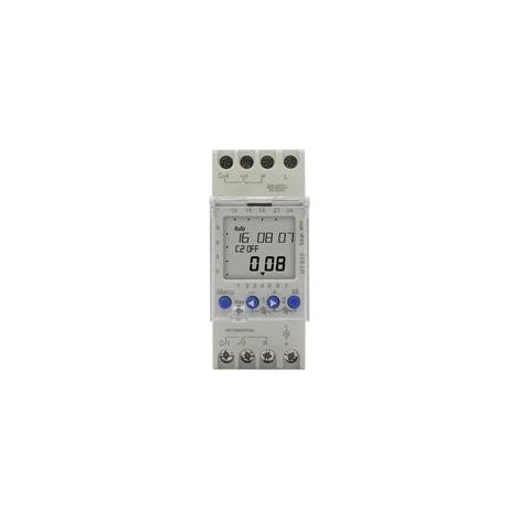 Minuterie numérique programmable 2 canaux 220 V avec écran LCD, minuterie hebdomadaire 7 jours pour éclairage et équipements, 16 A, plage de température −10 à +50 °C (1/5)