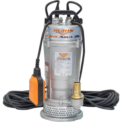 RURIS Pompe Submersible Aqua 11S, 550W, Débit 3,6 m³/h, Hauteur Refoulement 25 m, Flotteur, Câble 15 m, Pour Eau Claire, Irrigation et Alimentation Domestique (1/5)