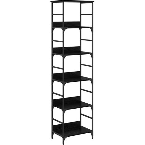 Maison Exclusive - Bücherregal Schwarz Eichen-Optik 50 x 33 x 188
