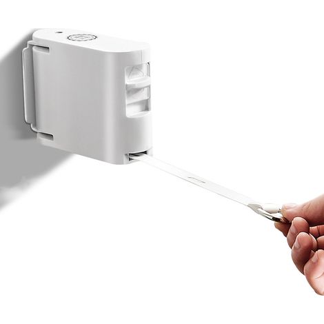 Corde à linge télescopique invisible, étendoir rétractable pour intérieur et extérieur (1/3)