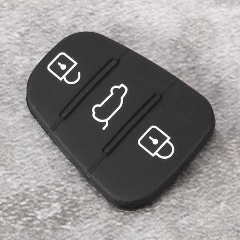 Lot de 5 coques de clé de rechange en caoutchouc pour 3 boutons, compatibles avec Hyundai et Kia (sans lettre). (1/5)