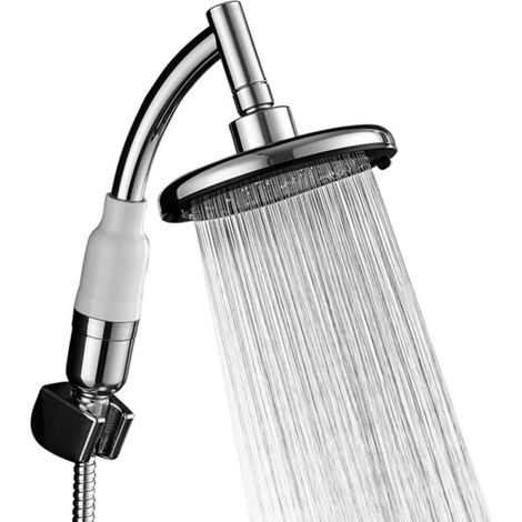 Pommeau de douche amovible, portatif, à double usage, en acier inoxydable (1/5)