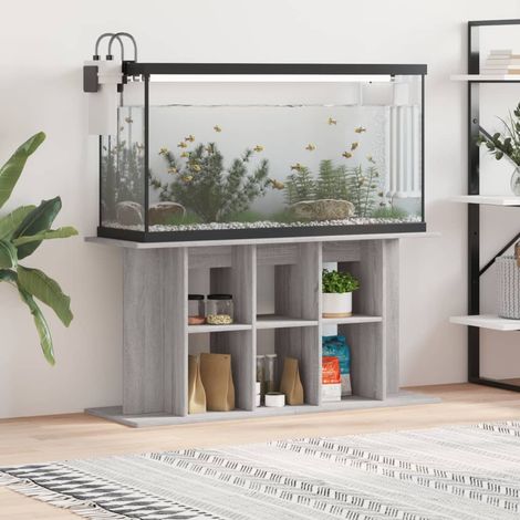 Meuble Aquariums Support Gris 120 X 40 cm. 1 étagère Support solide et stable pour aquariums (1/5)