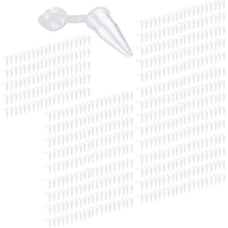 1000 Rundboden-Zentrifugenröhrchen (0,2 ml) mit integrierten Deckeln. Transparent und weiß. (1/5)