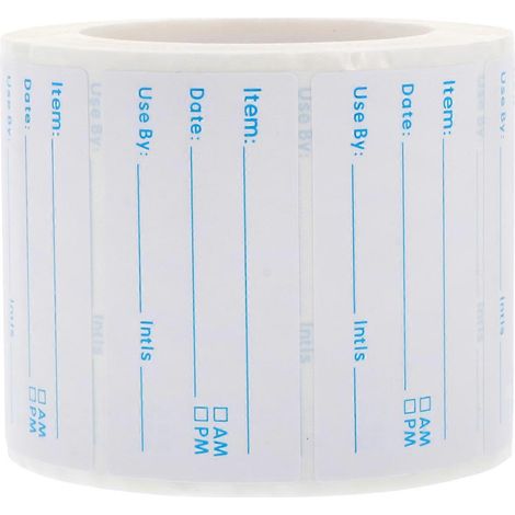 1 Rolle/500 Stück englische Datumsaufkleber für die Küche-4.5X2.3X0.1CM-Blue (1/2)